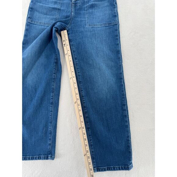 Veronica Beard Crosbie High Rise Crop Jean Wide Leg Denim 28 Button Fly - Picture 12 of 12